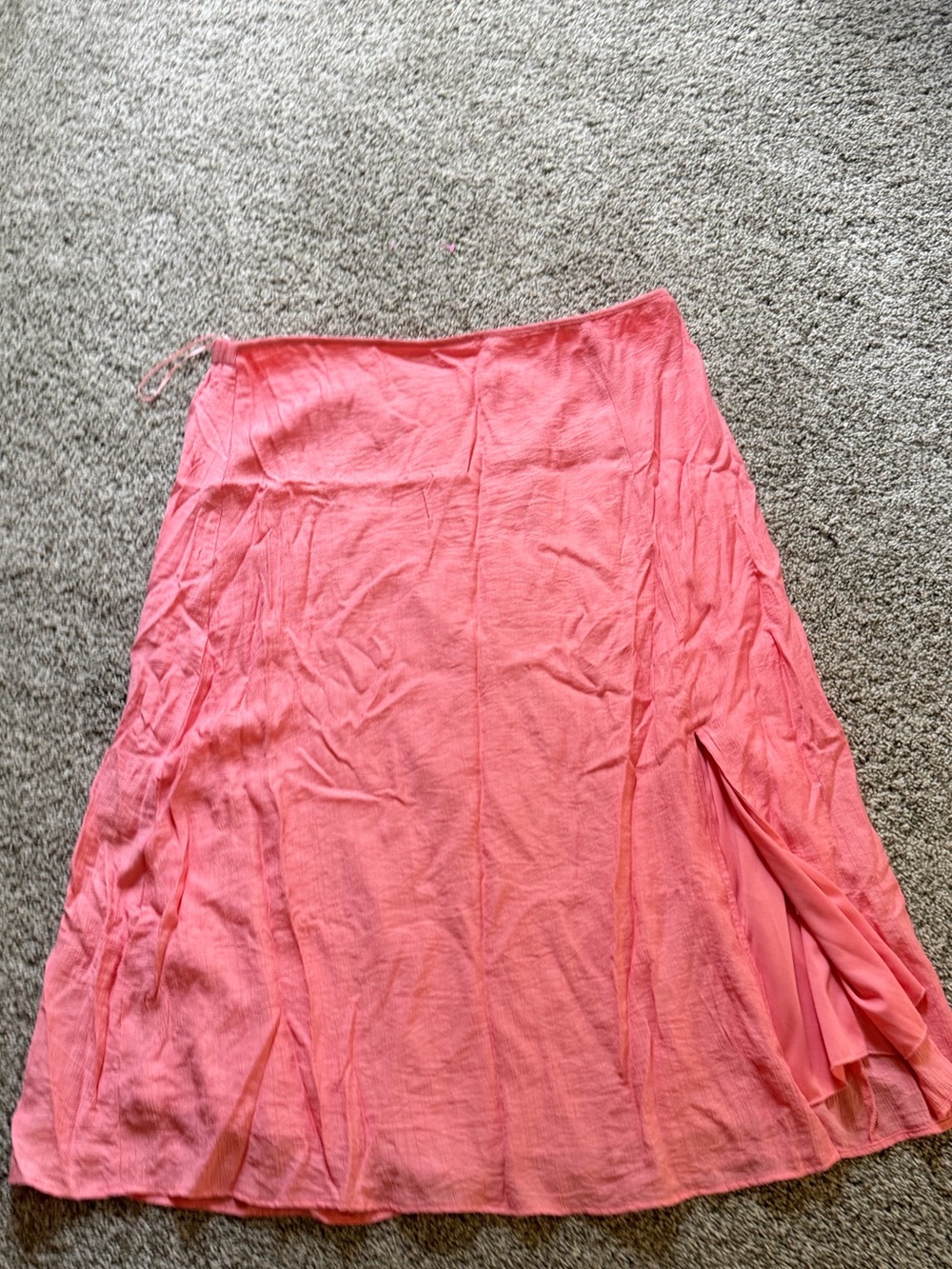 Women's Pink A-Line Midi Skirt